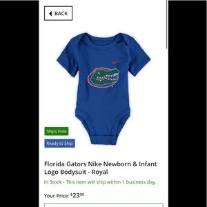 Brand new University of Florida Gators onsie 0-3M